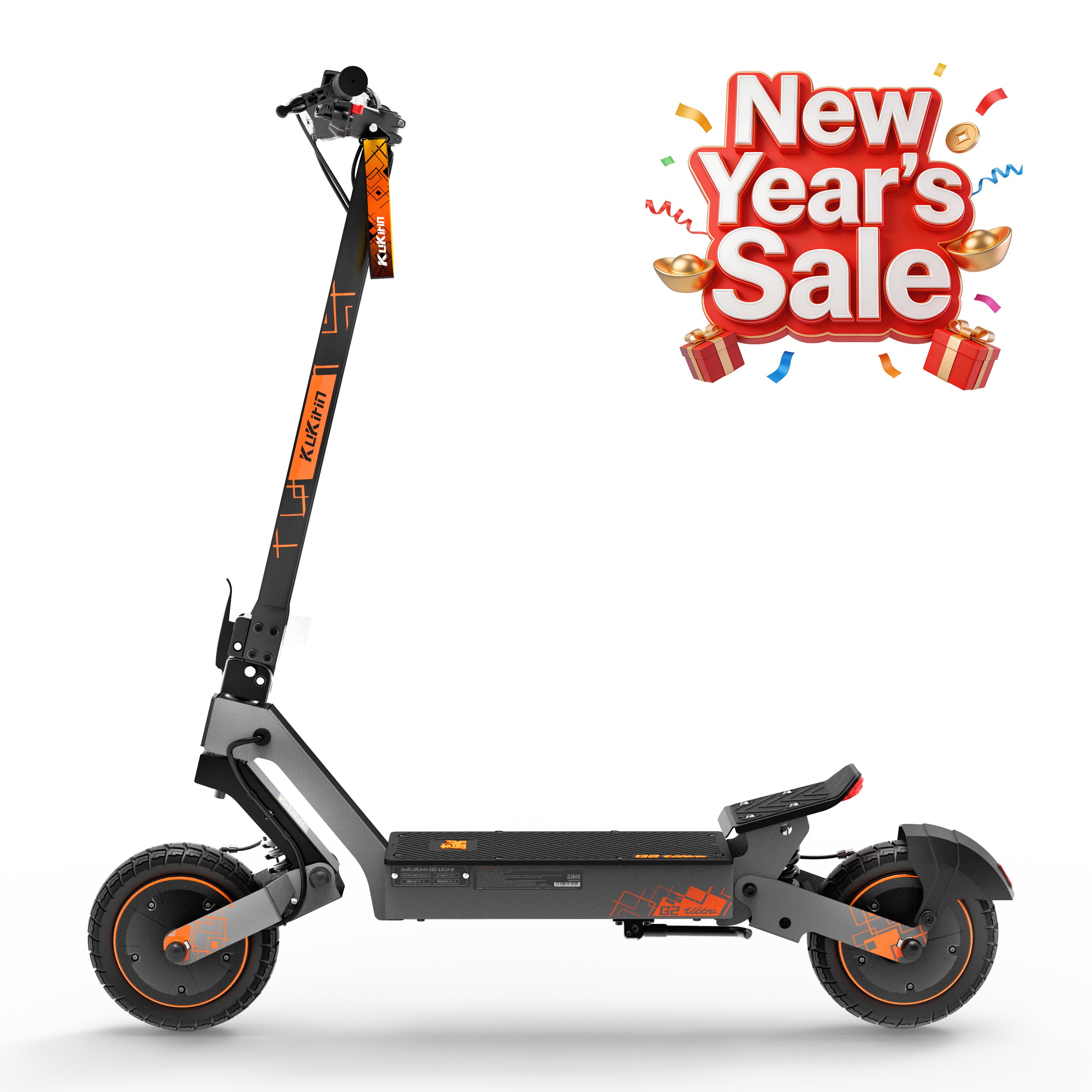 KuKirin G2 Ultra 48V 18Ah Battery,1600W Powerful Motor Electric Scooter