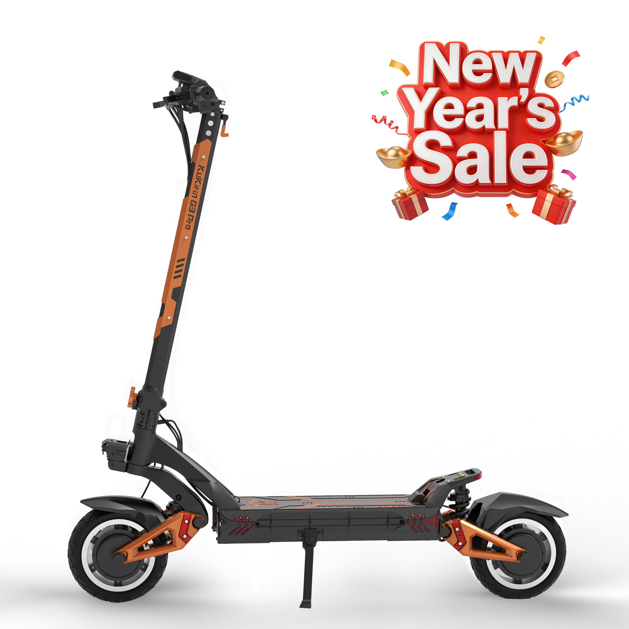KuKirin G3 Pro 52V 23Ah Battery,1200W Powerful Motor Off-Road Electric Scooter